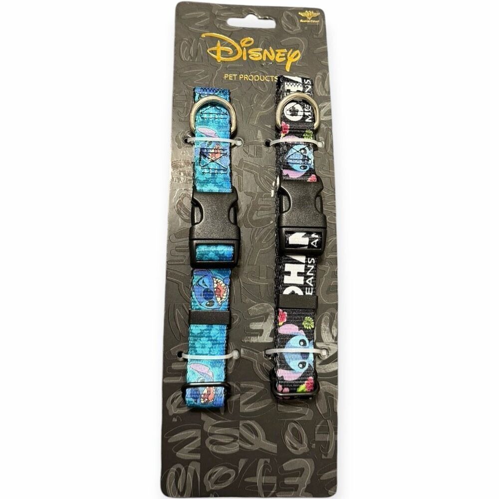 Disney Lilo and Stitch Printed Dog Leash and Plastic Clip Collar Set size Medium